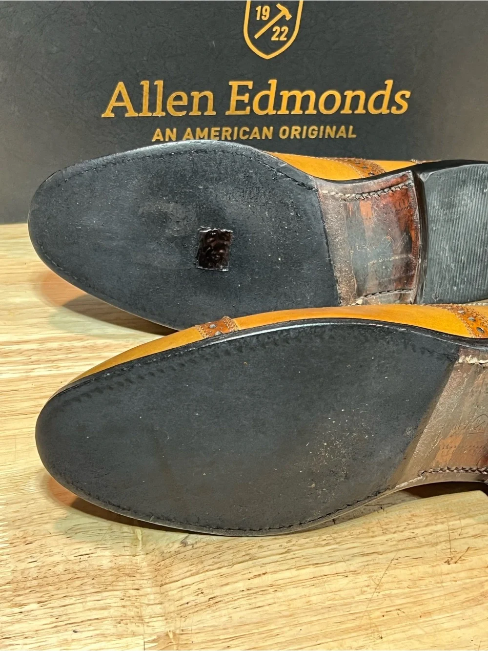 Allen Edmonds Strand Men’s Brogue Cap Toe Oxfords With Patinas Sz 8.5 2E 🇺🇸